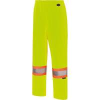 5629W Pantalon &agrave; bavette imperm&eacute;able pour femmes, Polyester/Polyur&eacute;thane, T-petit, Jaune lime haute visibilit&eacute; Chandler Sales