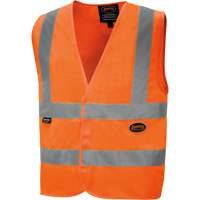 6885 Veste de s&eacute;curit&eacute; haute visibilit&eacute; en tricot chaîne, Orange haute visibilit&eacute;, Petit, Polyester Chandler Sales