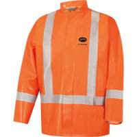 5990J Manteau de s&eacute;curit&eacute; imperm&eacute;able tr&egrave;s robuste ignifuge et r&eacute;sistant aux arcs &eacute;lectriques, Petit, Orange haute visibilit&eacute;, 11 cal/cm² Chandler Sales