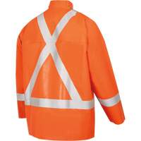 5990J Manteau de s&eacute;curit&eacute; imperm&eacute;able tr&egrave;s robuste ignifuge et r&eacute;sistant aux arcs &eacute;lectriques, Petit, Orange haute visibilit&eacute;, 11 cal/cm² Chandler Sales