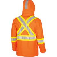 5884 Manteau imperm&eacute;able ignifuge et r&eacute;sistant aux arcs &eacute;lectriques avec capuchon Flash-Gard, Petit, Orange haute visibilit&eacute;, 51 cal/cm² Chandler Sales