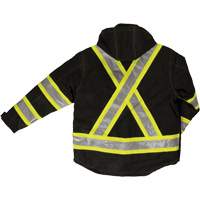 Ripstop 4-in-1 Safety Jacket, Polyester, Black, X-Small Chandler Sales