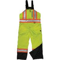 Ripstop Insulated Safety Bib Overall, Polyester, X-Small, High Visibility Lime-Yellow Chandler Sales
