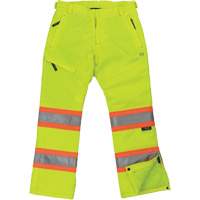 Womens Insulated Flex Safety Pant, Polyester, X-Small, High Visibility Lime-Yellow Chandler Sales