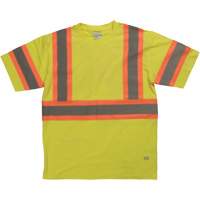 Chemise de s&eacute;curit&eacute; &agrave; manches courtes, Coton, T-petit, Jaune lime haute visibilit&eacute; Chandler Sales