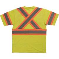 Chemise de s&eacute;curit&eacute; &agrave; manches courtes, Coton, T-petit, Jaune lime haute visibilit&eacute; Chandler Sales