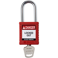 Cadenas de verrouillage Velocity, Rouge, Cl&eacute;s diff&eacute;rentes, Nylon, Largeur de 1-1/2" Chandler Sales