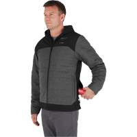 Veste chauffante M12 QuietShell avec pile, Hommes, Petit, Gris Chandler Sales
