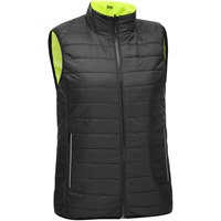 Bisley&reg; X-Back Women's Contoured Reversible Puffer Vest, High Visibility Lime-Yellow, Small, Polyester Chandler Sales