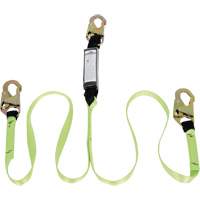 SA-54000-6 Shock Absorbing Lanyard, 6', Snap Hook Center, Snap Hook Leg Ends, Polyester Chandler Sales