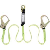 SA-54022-4 Shock Absorbing Lanyard, 4', Form Hook Center, Snap Hook Leg Ends, Polyester Chandler Sales