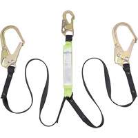 SA-64022-6 Shock Absorbing Lanyard, 6', Form Hook Center, Snap Hook Leg Ends, Polyester Chandler Sales