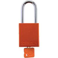 Cadenas de verrouillage de s&eacute;curit&eacute; Velocity Plus, Orange, Cl&eacute;s identiques, Aluminium, Largeur de 1-1/2" Chandler Sales