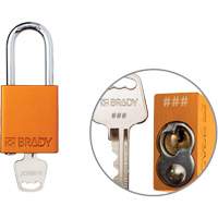 Cadenas de verrouillage de s&eacute;curit&eacute; Velocity Plus, Orange, Cl&eacute;s identiques, Aluminium, Largeur de 1-1/2" Chandler Sales