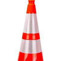 Premium Traffic Cone, 28", Orange, 4" & 6" Reflective Collar(s) Chandler Sales