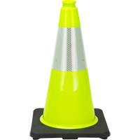 Premium Traffic Cone, 18", Lime Green, 6" Reflective Collar(s) Chandler Sales