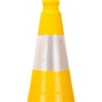 Premium Traffic Cone, 28", Yellow, 4" Reflective Collar(s) Chandler Sales