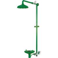 Douche combin&eacute;e pour laboratoire avec cuvette ouverte en ABS, Montage mural Chandler Sales