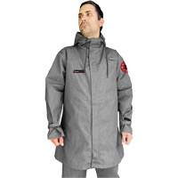 CoreMAX FR 35" Jacket with Attached Hood, Small, Grey Chandler Sales