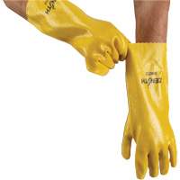 Rough-Finish Chemical-Resistant Gloves, Size 9, 14" L, PVC, Interlock Inner Lining, 47-mil Chandler Sales