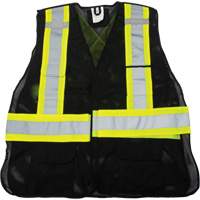 CSA Compliant Surveyor Vest, Black, Medium, Polyester Chandler Sales