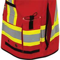 6678 High-Visibility Antimicrobial Mesh-Back Surveyor Vest, Red, Small, Polyester Chandler Sales