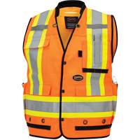 6680 High-Visibility Antimicrobial Mesh-Back Surveyor Vest, High Visibility Orange, Small, Polyester Chandler Sales