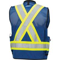 6681 High-Visibility Antimicrobial Mesh-Back Surveyor Vest, Royal Blue, Small, Polyester Chandler Sales