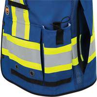 6681 High-Visibility Antimicrobial Mesh-Back Surveyor Vest, Royal Blue, Small, Polyester Chandler Sales