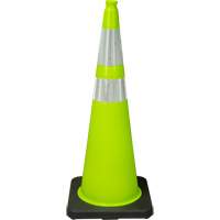 Premium Traffic Cone, 36", Lime Green, 4" & 6" Reflective Collar(s) Chandler Sales