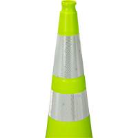 Premium Traffic Cone, 36", Lime Green, 4" & 6" Reflective Collar(s) Chandler Sales