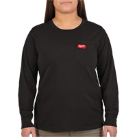 GRIDIRON Long Sleeve Pocket T-Shirt, Women's, X-Small, Black Chandler Sales
