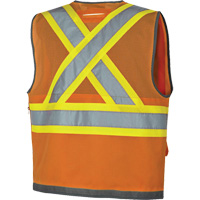 Pioneer Mesh Back Zip Front Surveyor Safety Vest, High Visibility Orange, Small, Polyester Chandler Sales