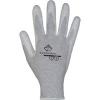Gants blancs KnitActiv dissipatifs &eacute;lectrostatiques et peu pelucheux, 5, R&ecirc;vetement Polyur&eacute;thane, Calibre 13, Enveloppe en Nylon/Coton Chandler Sales