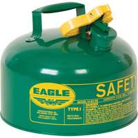 Safety Can for Combustibles, Type I, Galvanized Steel, 2 US gal., Green, FM Approved/UL/ULC Listed Chandler Sales