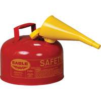 Safety Can for Flammables with Funnel, Type I, Galvanized Steel, 2.5 US gal., Red, FM Approved/UL/ULC Listed Chandler Sales