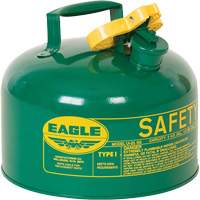 Safety Can for Combustibles, Type I, Galvanized Steel, 2.5 US gal., Green, FM Approved/UL/ULC Listed Chandler Sales