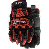 010R Extreme Red Impact Resistant Gloves, X-Small, Microfibre Palm, Hook & Loop Cuff Chandler Sales