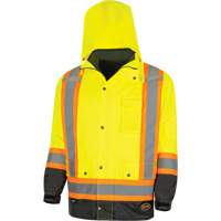 Parka de s&eacute;curit&eacute; d'hiver imperm&eacute;able 7-en-1 5057 Pioneer Yukon, Polyester, Noir/Jaune lime haute visibilit&eacute;, T-petit Chandler Sales