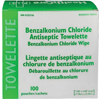 BZK Benzalkonium Chloride Towelette, Towelette, Antiseptic Chandler Sales