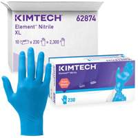 Gants d'examen Kimtech Element, T-petit, Nitrile, 3,2 mils, Sans poudre, Bleu, Classe 2 Chandler Sales