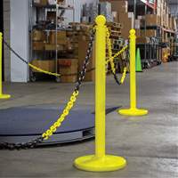 Chaîne de barri&egrave;re en plastique &agrave; deux couleurs, Vert/Blanc Chandler Sales