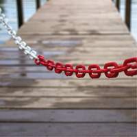 Chaîne de barri&egrave;re en plastique &agrave; deux couleurs, Vert/Blanc Chandler Sales