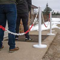 Chaîne de barri&egrave;re en plastique &agrave; deux couleurs, Vert/Blanc Chandler Sales