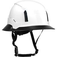 Bordure large compl&egrave;te &agrave; agrafe pour casque d'alpiniste RZRBack, blanc Chandler Sales