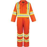 High-Visibility Unlined Coveralls, Small, High Visibility Orange Chandler Sales