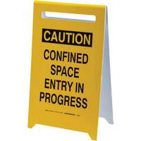 Panneau de sol “Caution Confined Space Entry In Progress”, Anglais Chandler Sales