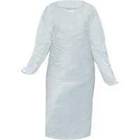 CoverMe Gown with Thumbholes, One Size, White, Polyethylene Chandler Sales