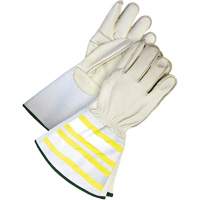 Gants utilitaires haute visibilit&eacute; avec manchette de 6,25", Petit, Paume en Cuir fleur de vache Chandler Sales