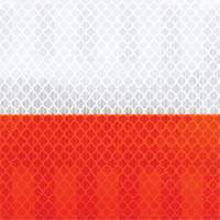 High Intensity Grade Flexible Work Zone Sheeting 382VHIP, 5" W x 150' L, Orange and White Chandler Sales